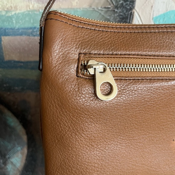 DANIER Brown Leather “Mulberry look” Crossbody Bag - Picture 10 of 14
